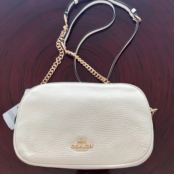 Coach Handbags - 🔥$295 COACH Pebble Leather Chained Crossbody NWT